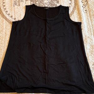 Talbots Black Scoop Neck Sleeveless Tank